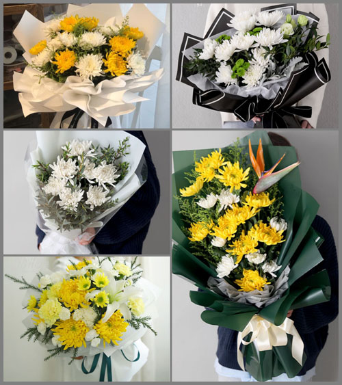 江苏扬州仪征市真州镇阳光社区白事花束代送